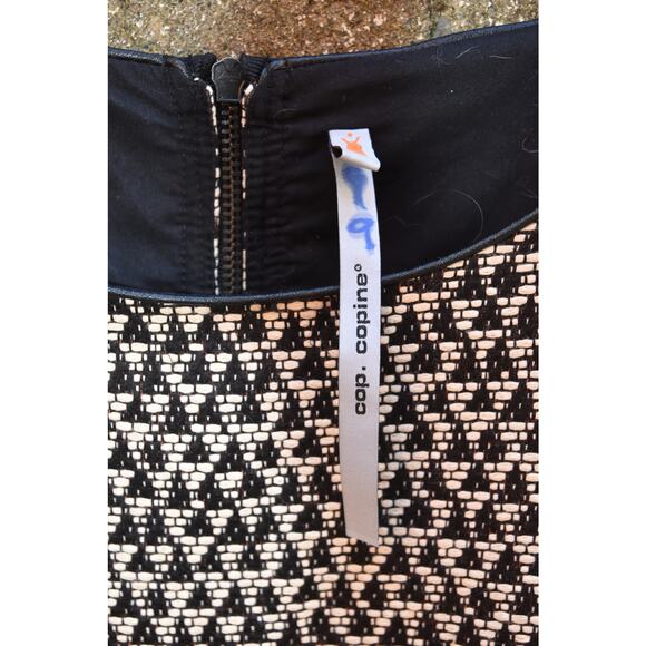 Cop.Copine Black & White Textured Sleeveless Shift Dress – Size M - Picture 5 of 5